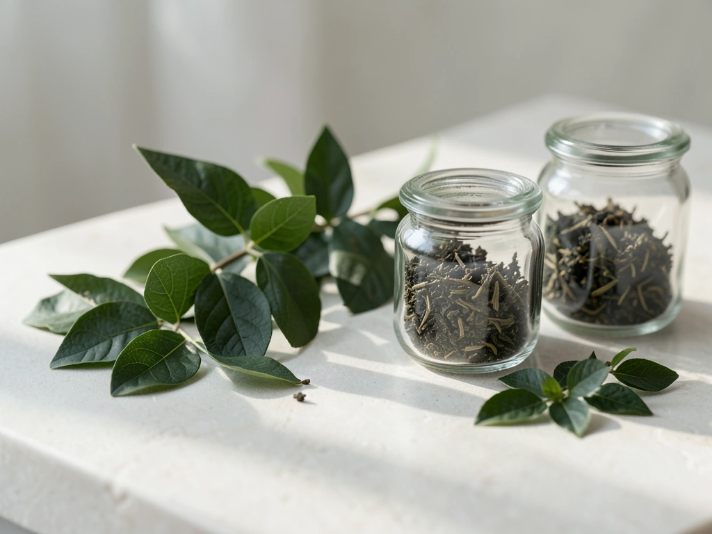 Botanical detail representing natural purity